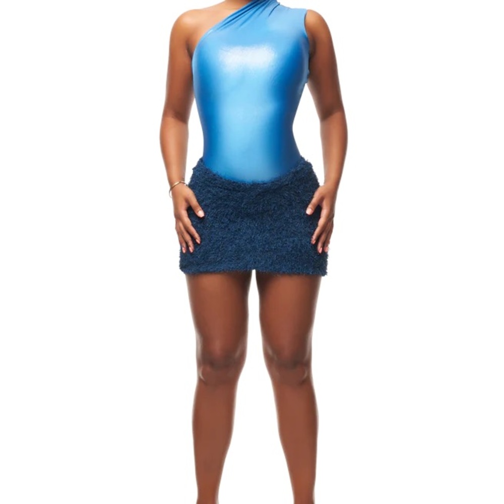 KAIBU MINI SKIRT - Blue Muscat